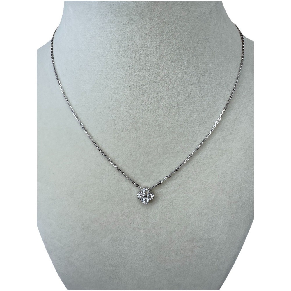 NEW 925 Sterling Silver Moissanite 0.1 Carat Necklace 3.0mm 18-20" Chain GRA CER
